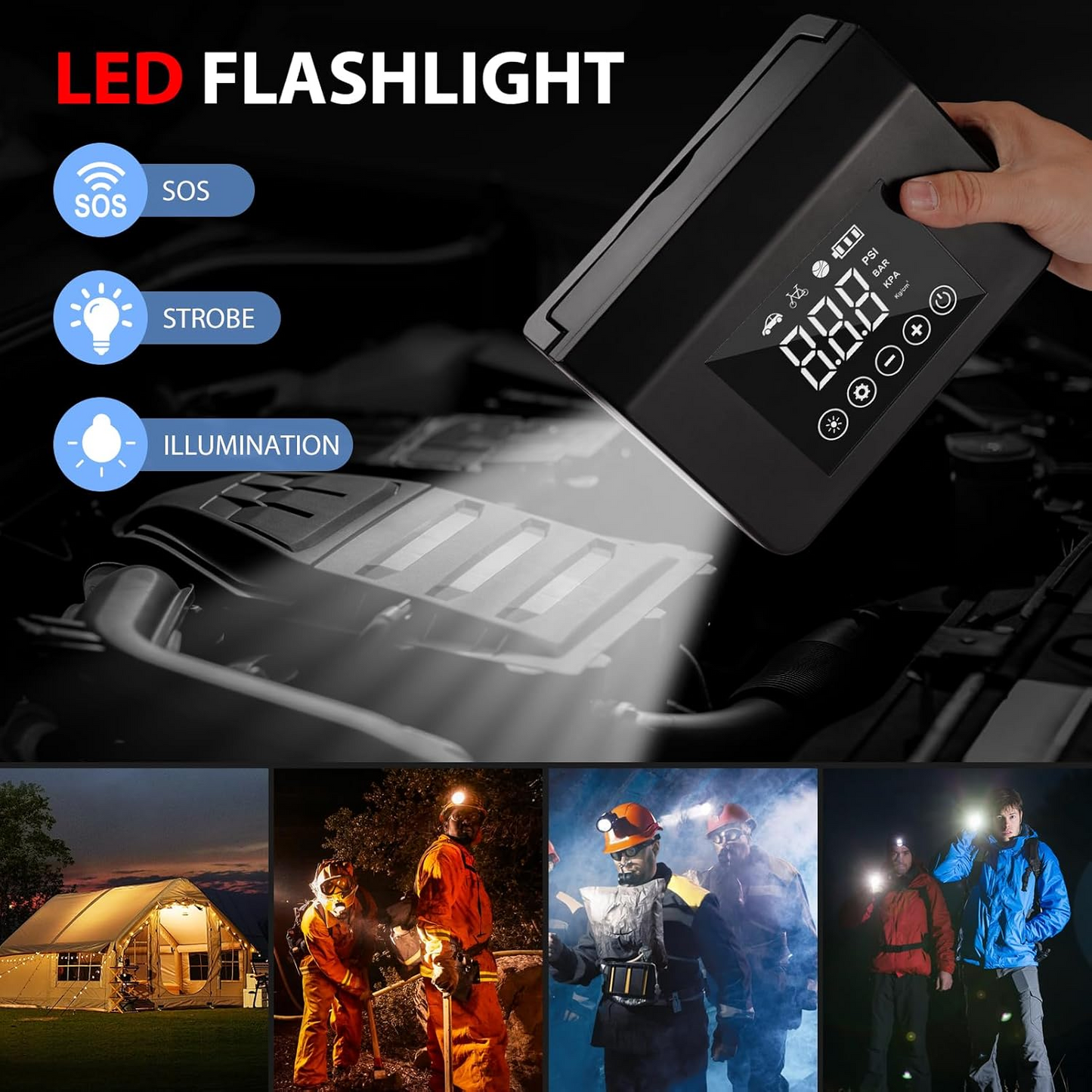 Ultimate Car Power Kit | Portable Car Jump Starter with Air Compressor - VIP