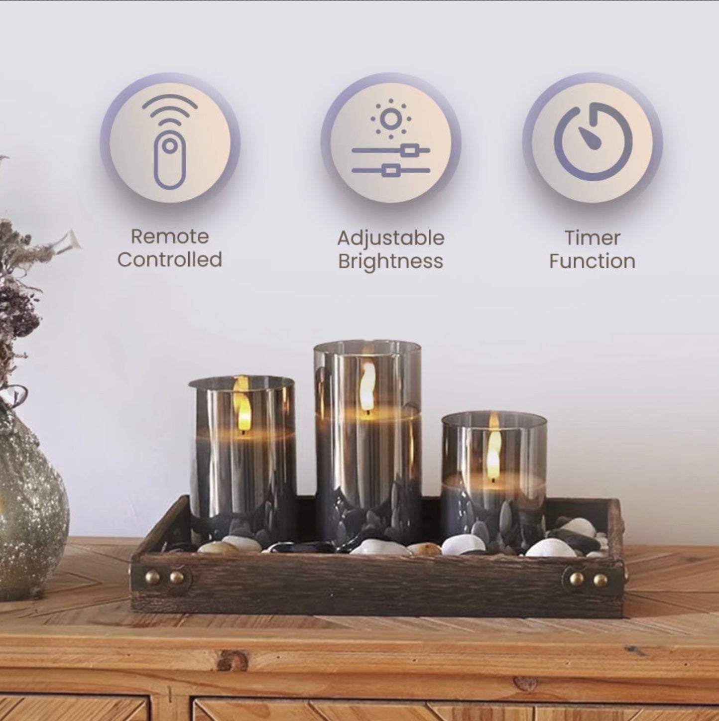 Home-a-Glow | Realistic Flameless Candle Set - 1 PER CUSTOMER ONLY - VIP