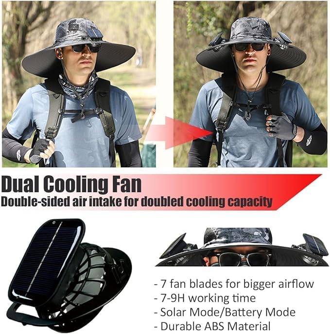 ProCap™ 2025 New Solar-Powered Cooling Breeze Sun Hat - VIP