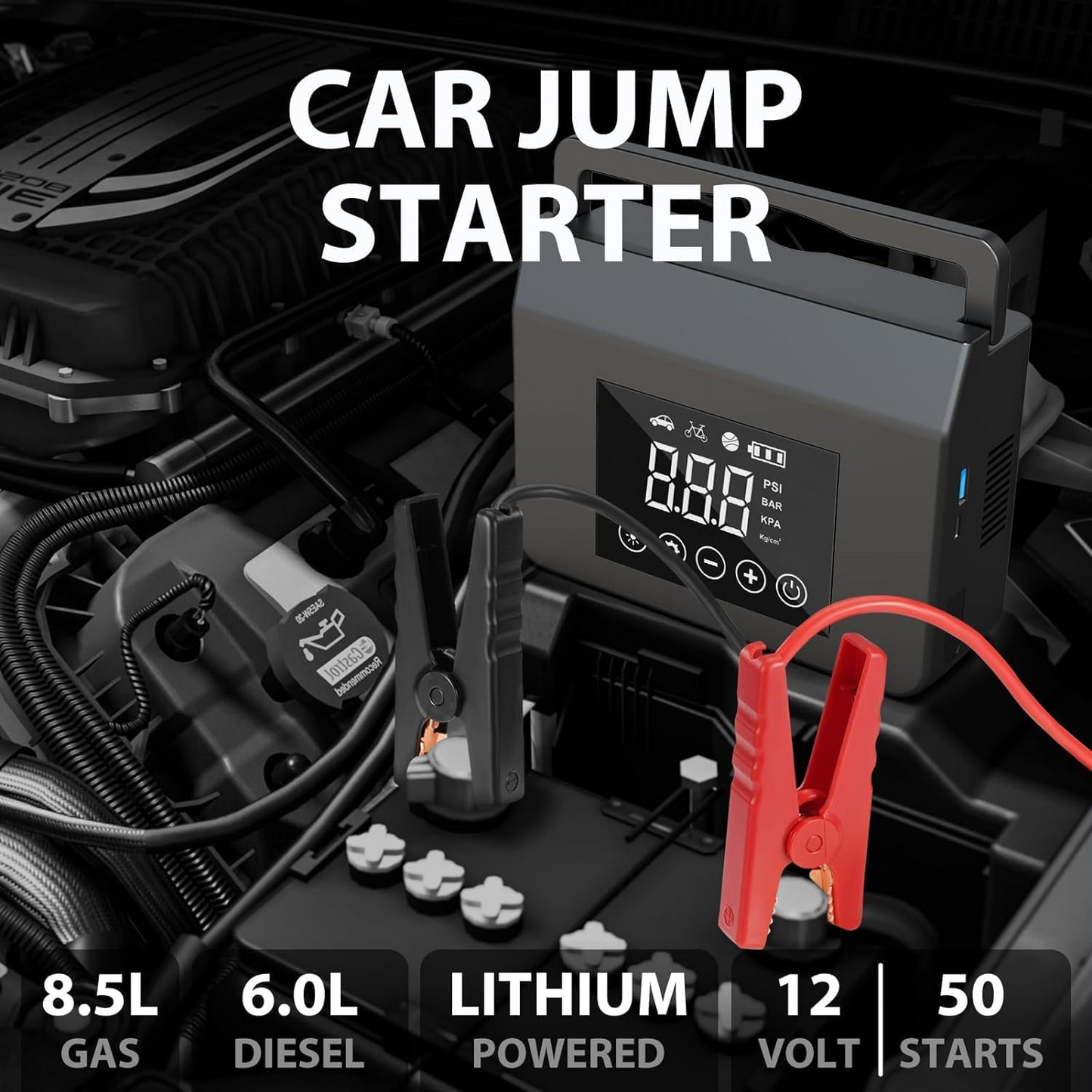 Ultimate Car Power Kit | Portable Car Jump Starter with Air Compressor - VIP