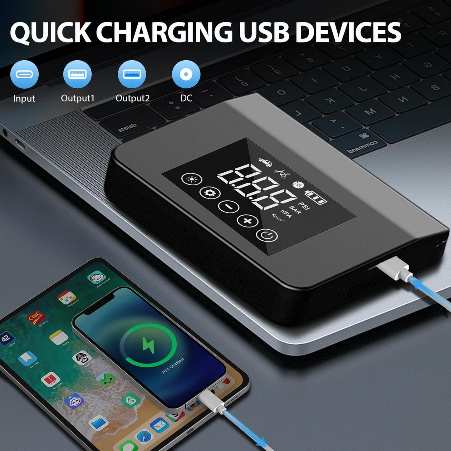 Ultimate Car Power Kit | Portable Car Jump Starter with Air Compressor - VIP